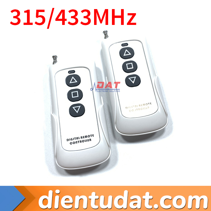 Remote RF 3 Nút Mũi Tên 300 Mét Kèm Đế