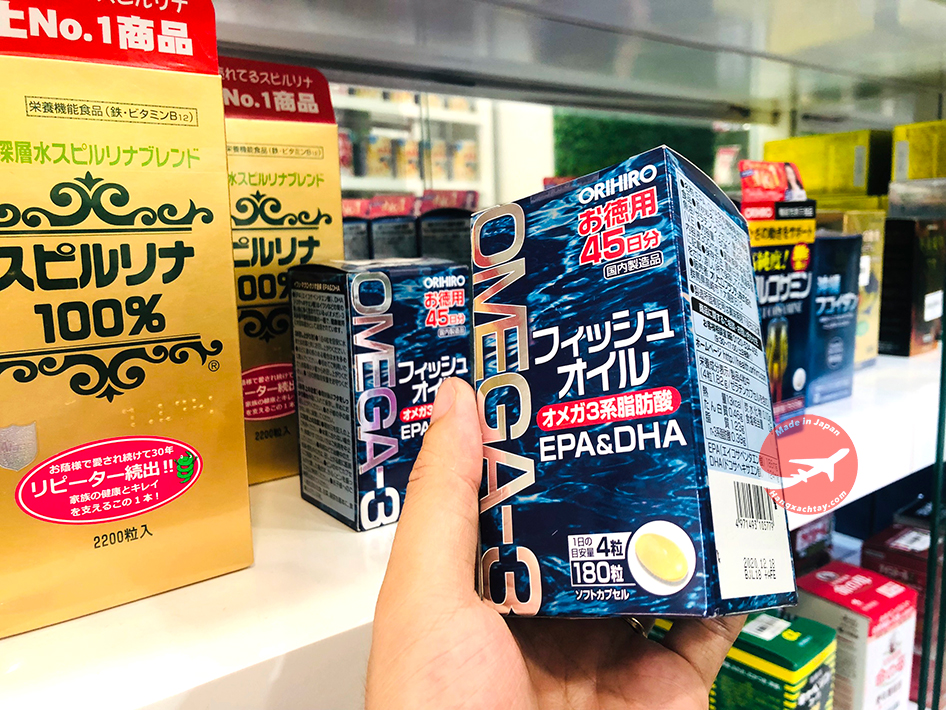 Viên uống dầu cá Omega 3 Orihiro 180 viên