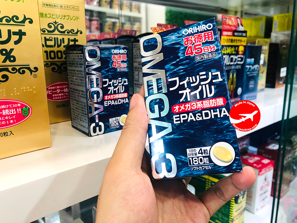 Viên uống dầu cá Omega 3 Orihiro 180 viên