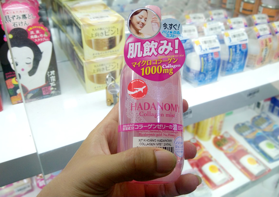 Xịt khoáng Collagen Hadanomy Nhật Bản