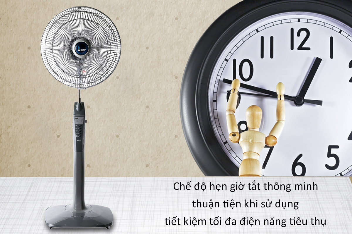 Quạt đứng MITSUBISHI LV16-RT/V có chế độ hẹn giờ