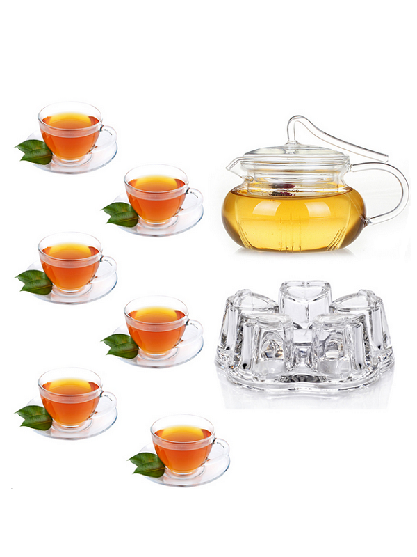Bộ ấm chén thủy tinh ZENO SET14