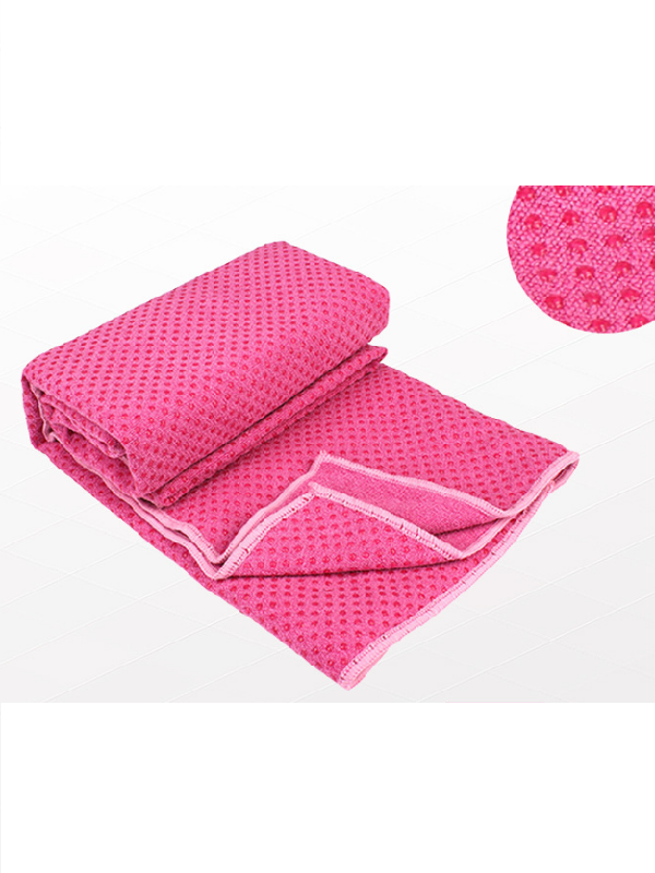 Khăn trải thảm tập yoga silicon (Hồng)