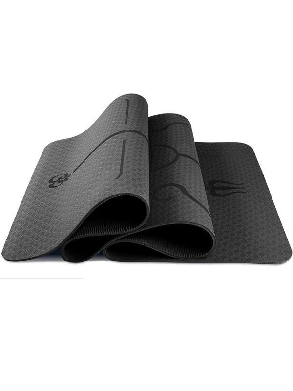 Thảm tập yoga TPE Zeno định tuyến 8mm (Đen)