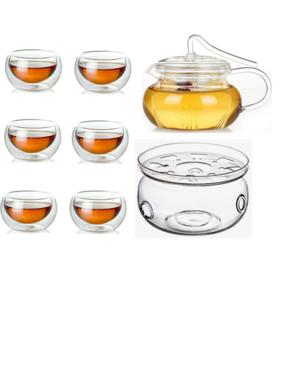 Bộ ấm chén thủy tinh ZENO SET06