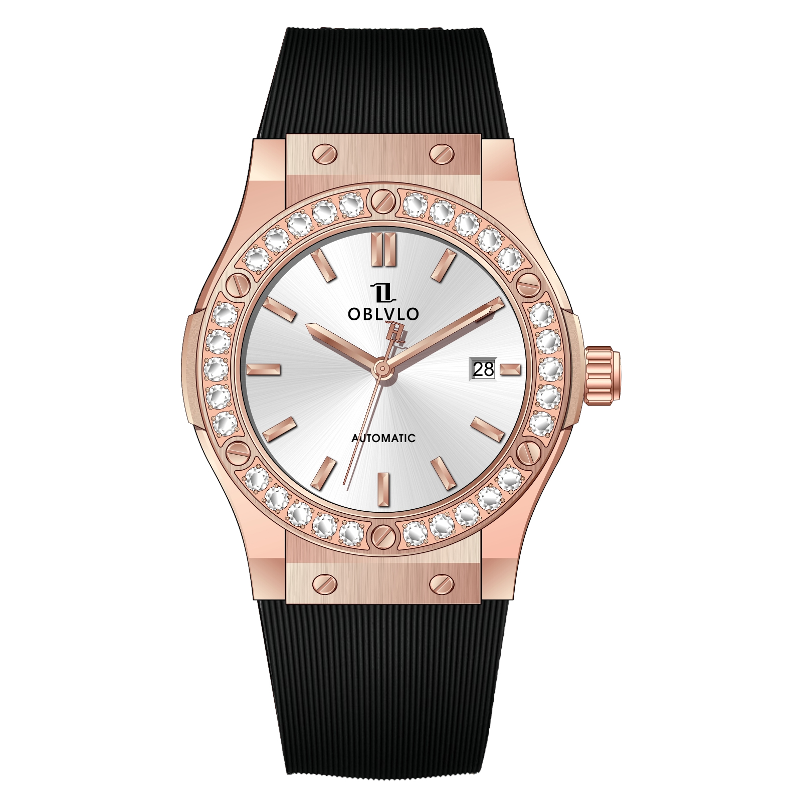 đồng hồ nam Oblvlo HM-SIM-D-PWBR