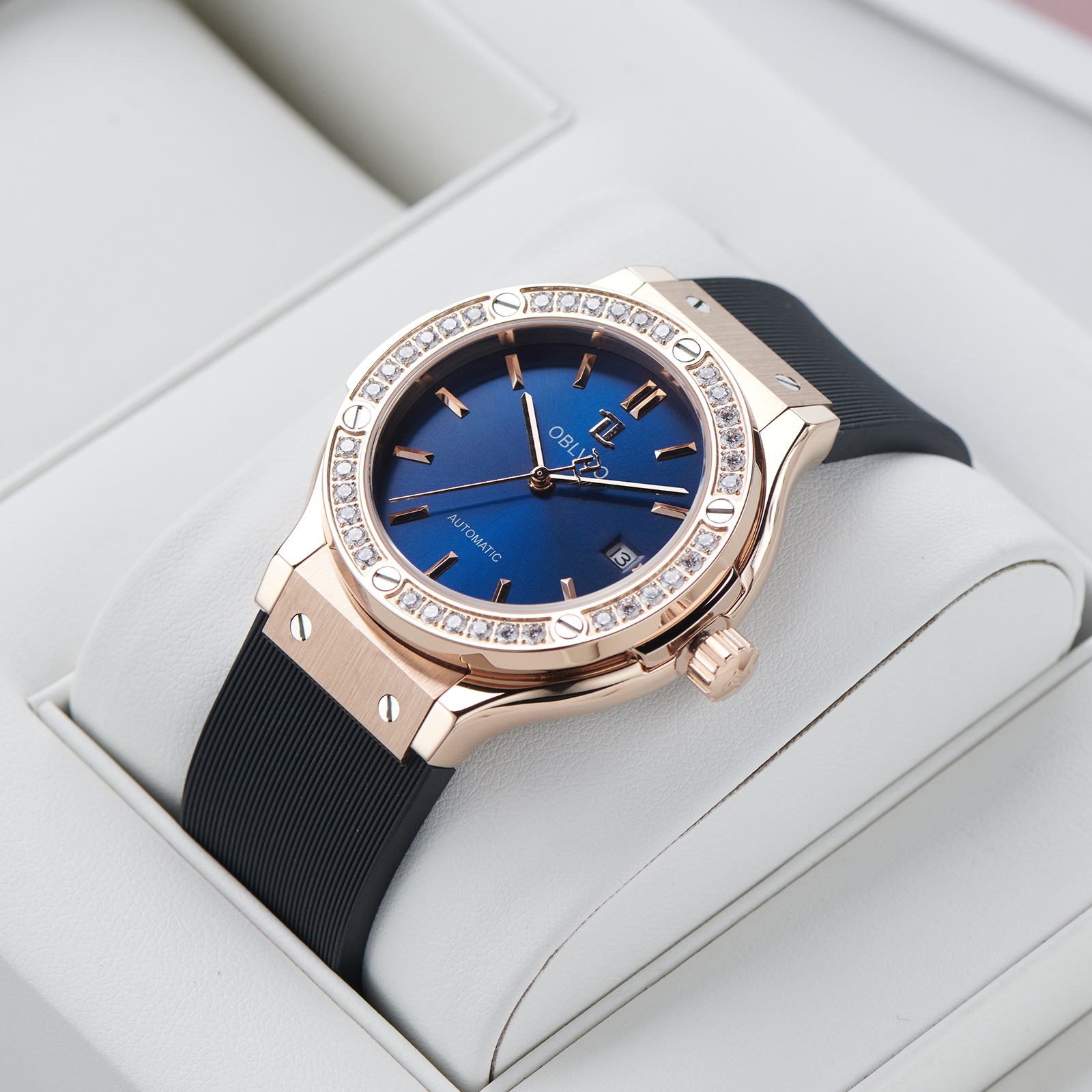 đồng hồ nam Oblvlo HM-SIM-D-PLBR