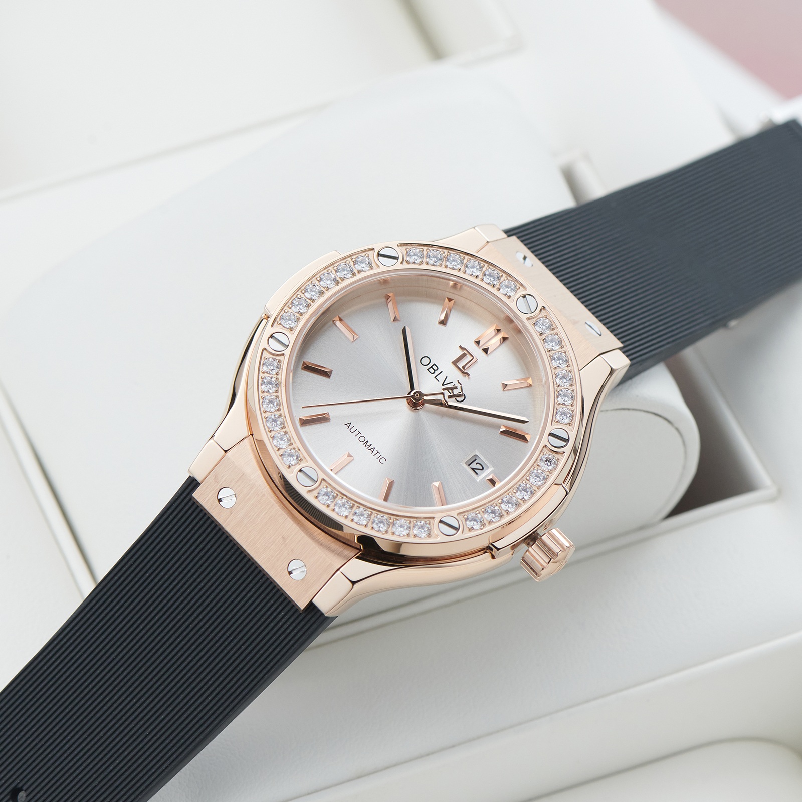 đồng hồ nam Oblvlo HM-SIM-D-PWBR