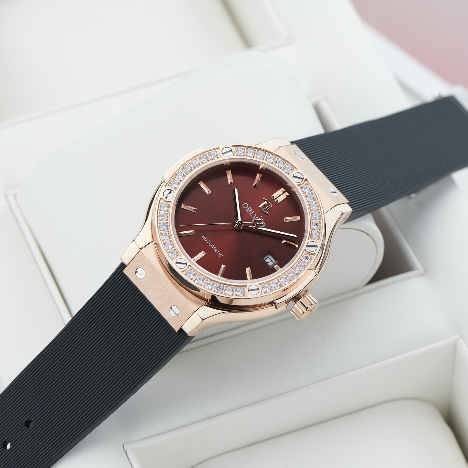 đồng hồ nam Oblvlo HM-SIM-D-POBR