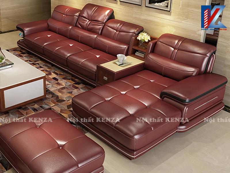 Bàn ghế phòng khách hiện đại màu nâu