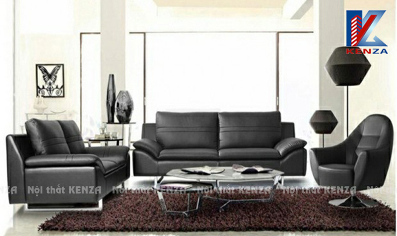 Ghế sofa đẹp cho phòng khách màu đen