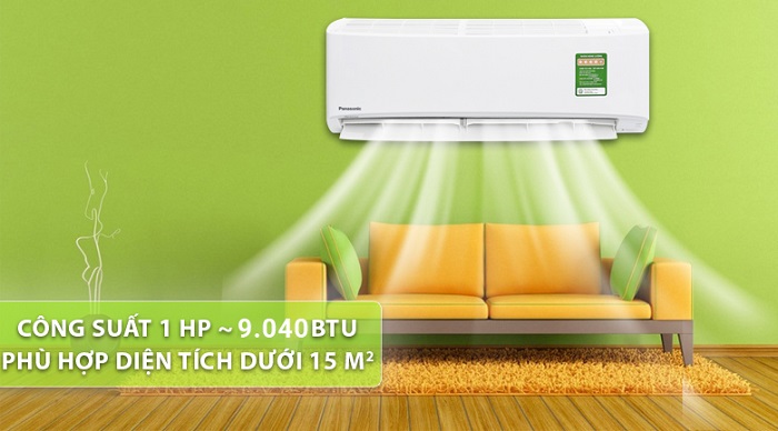 Công suất phù hợp với diện tích 15m2