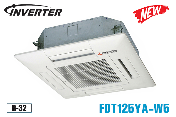 Điều hòa Âm trần Cassette Mitsubishi 1 chiều Inventer 43.000 Btu FDT125YA-W5/FDC125YNA-W5