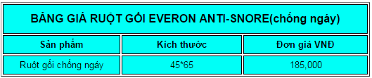 Ruột gối Everon Anti-Snore (chống ngáy)