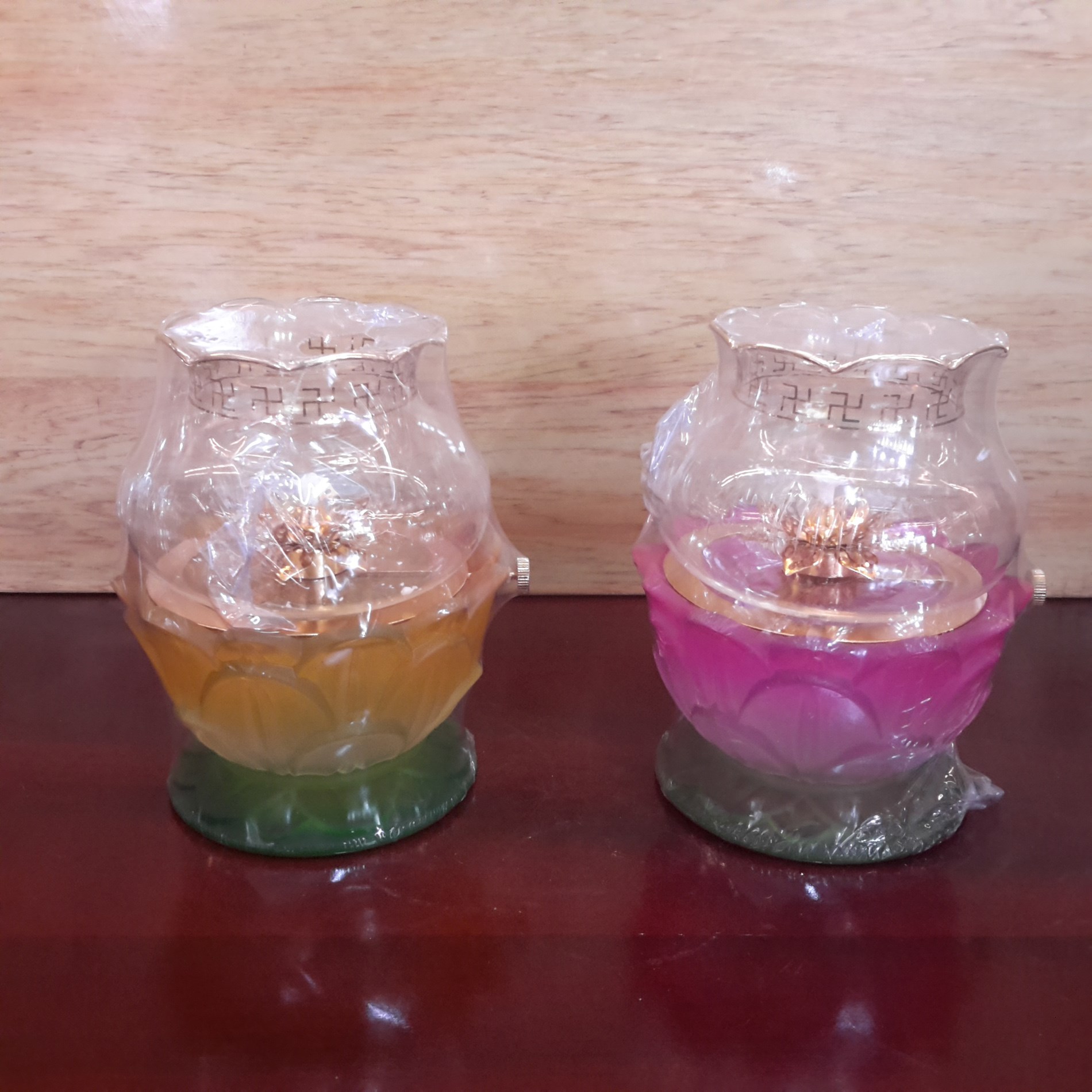Đèn dầu pha lê hoa sen- DD013