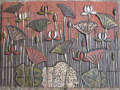 phu dieu sen, tranh gom, tranh phu dieu