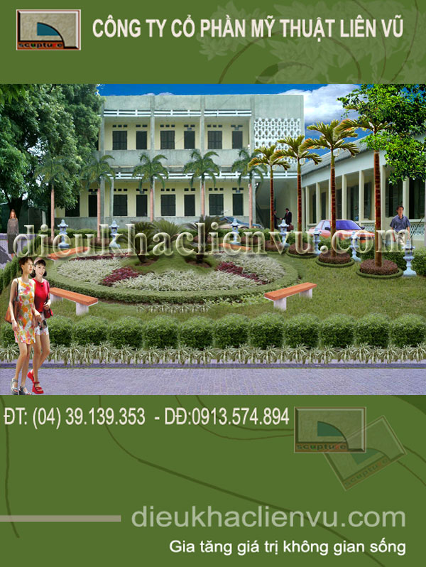 tiểu cảnh khu chung cư