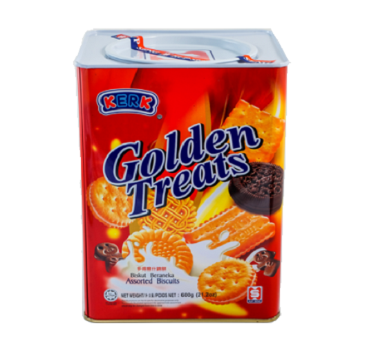 Bánh thập cẩm Hộp thiếc Kerk GOLDEN TREATS