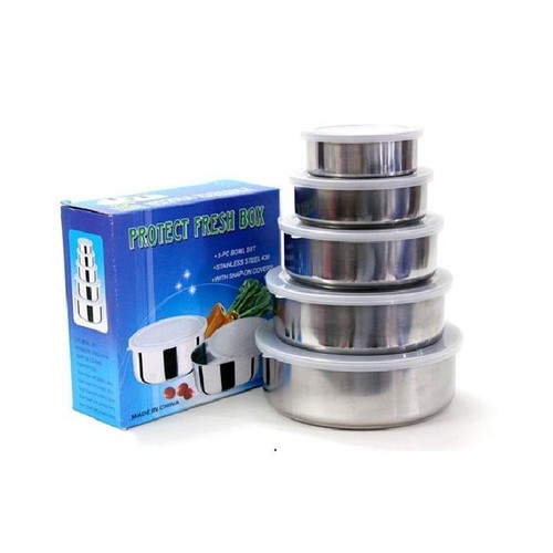 Bộ 5 hộp đựng inox