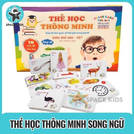 Bộ Thẻ Học Thông Minh 16 Chủ Đề 416 Thẻ Song Ngữ