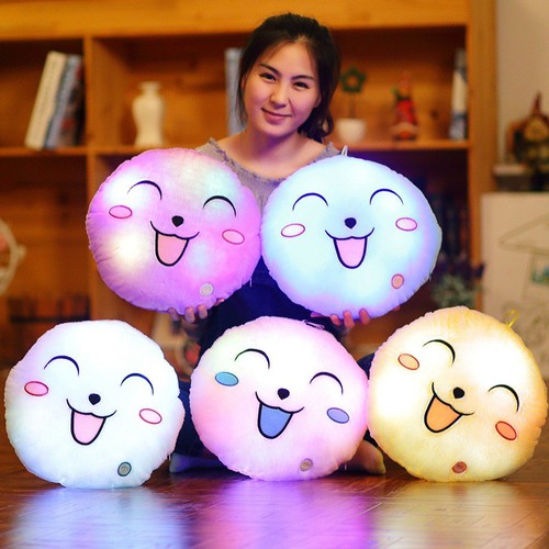 Gối tròng hình mặt cười có đèn