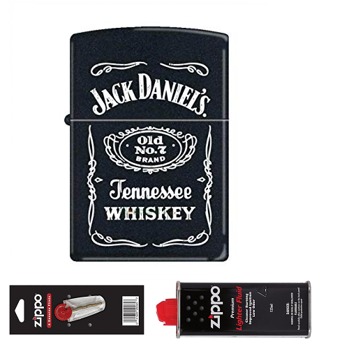 Combo Zippo Trơn Jack Daniels