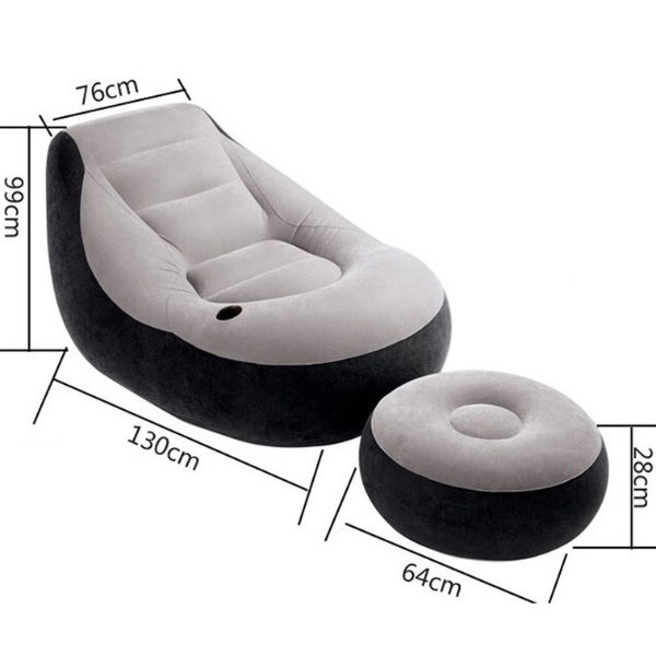 GHẾ NỆM HƠI - TẶNG MÁY BƠM- 99CM x 1300CM x 76CM