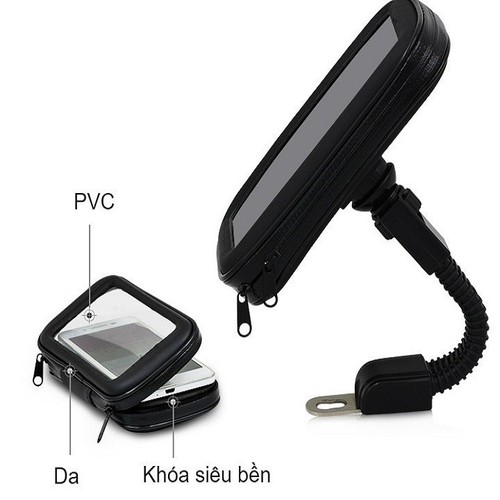 Kẹp đt trên xe máy chống nước 6in