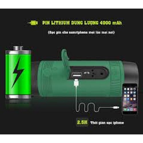 Loa nghe nhạc bluetooth kiêm đèn pin