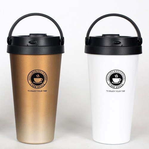 Ly inox cafe có nắp 500ml