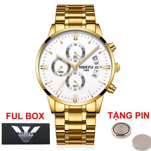 Đồng Hồ Nibosi 3 Kim Chống Nước