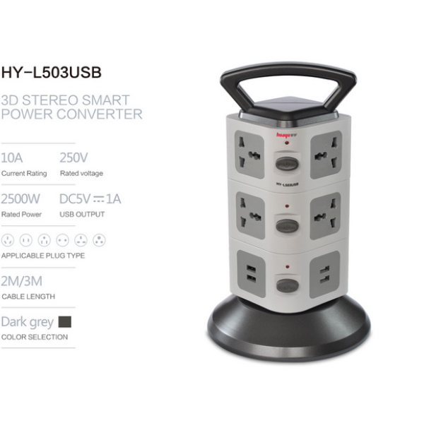 Ổ ĐIỆN 3 TẦNG CÓ USB SẠC ĐIỆN THOẠI