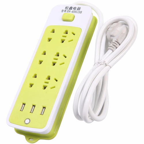 Ổ điện xanh lá có 3 usb sạc đt