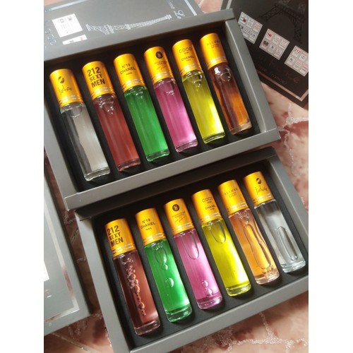 Nước hoa Pháp 6 chai - dạng lăn - tháp lăn