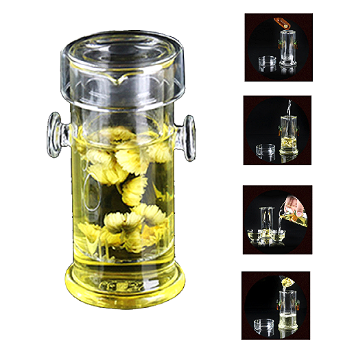 Bộ Ly lọc trà thủy tinh độc đáo TAM THẬP LỤC KẾ