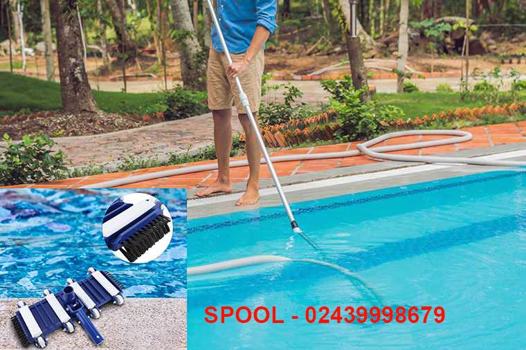 bàn hút đáy hồ bơi bropools 8 bánh xe