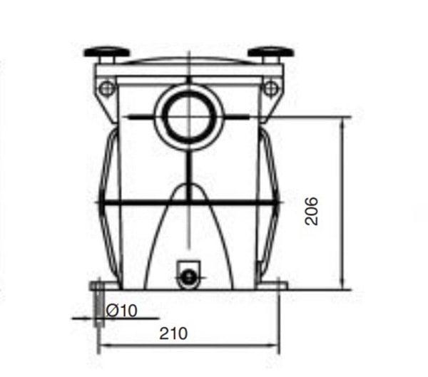 Mặt cắt bơm KSE 75MB công suất 0.75HP