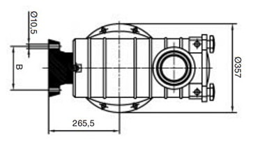 Mặt ngang của bơm KAN 510T2B Kripsol