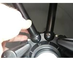 xoay các ống chặn xuống 90o