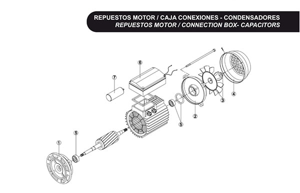 Cấu tạo động cơ bên trong bơm KAP350T1B