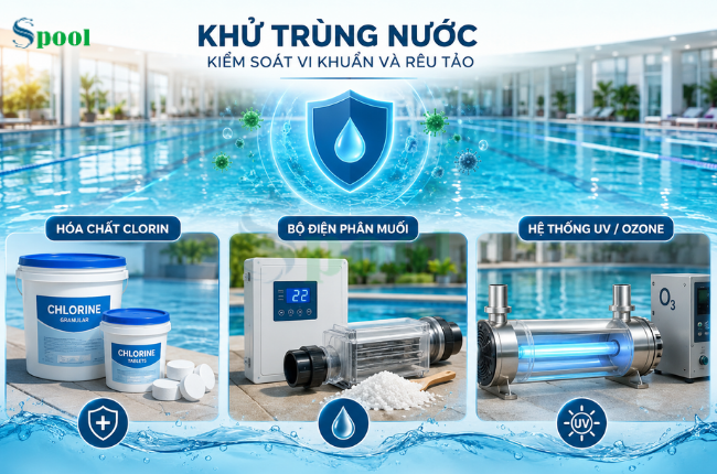Khử trùng nước hồ bơi
