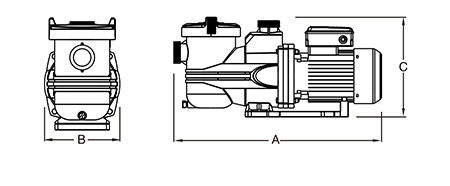 Bản vẽ bơm Bropools 2HP