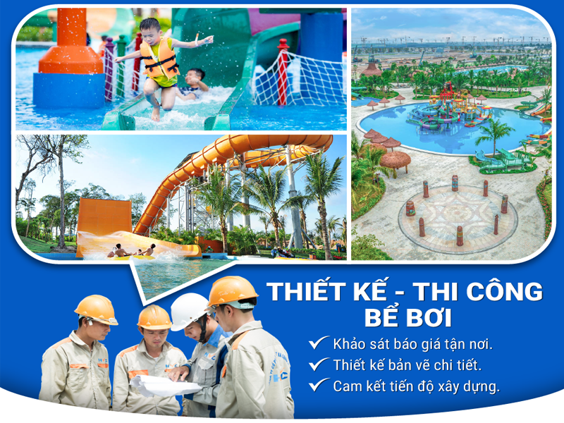 Thi công thiết kế bể bơi