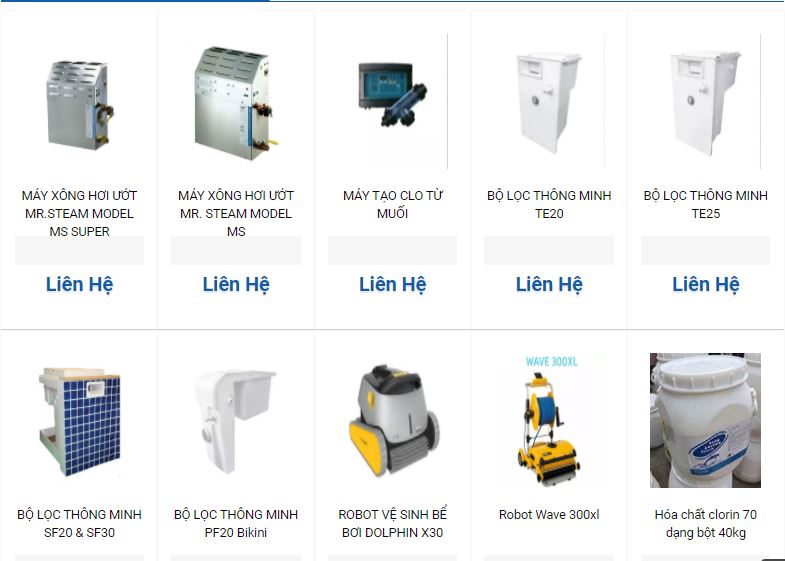 thiết bị hồ bơi