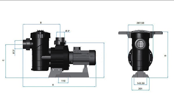 Thông số kỹ thuật bơm Astral maxim 4.5HP