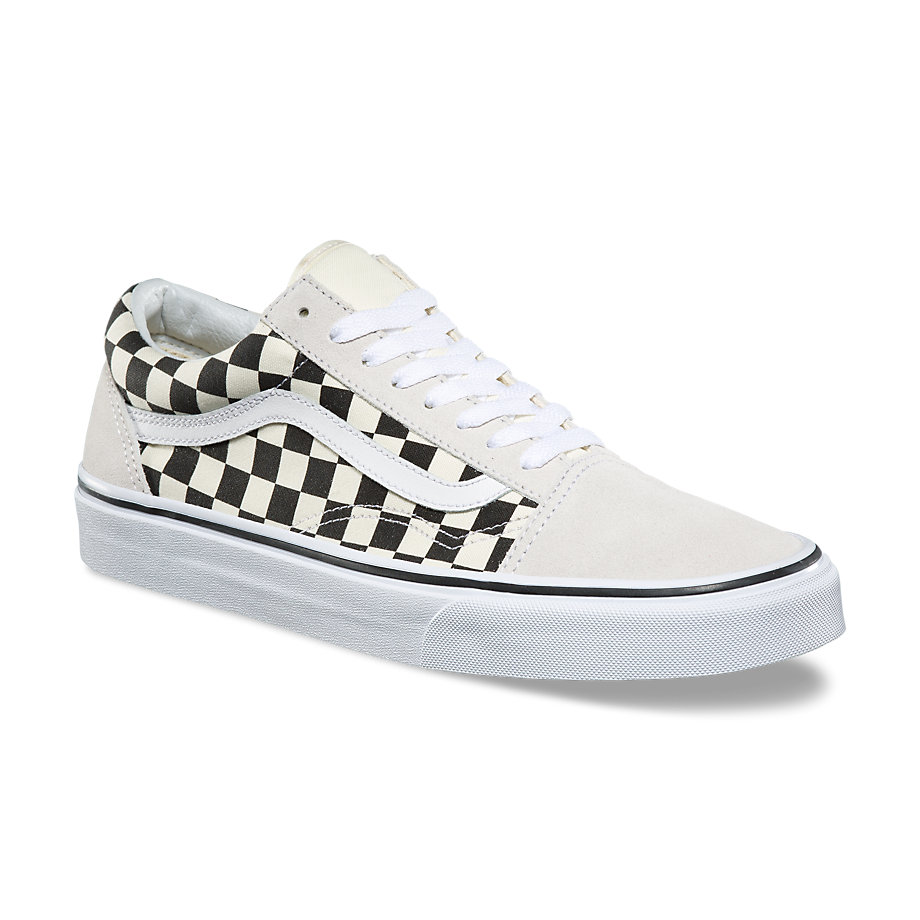VANS Việt Nam - VANS CHECKERBOARD OLD SKOOL WHITE/BLACK VN0A38G127K
