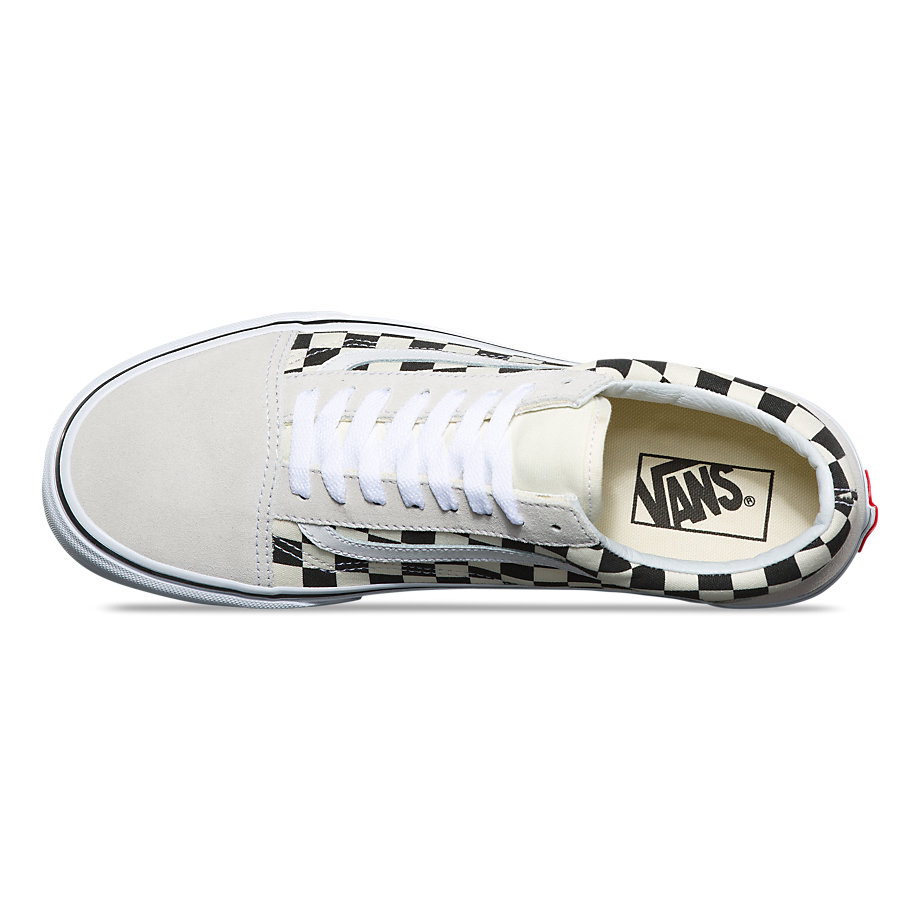 VANS Việt Nam - VANS CHECKERBOARD OLD SKOOL WHITE/BLACK VN0A38G127K