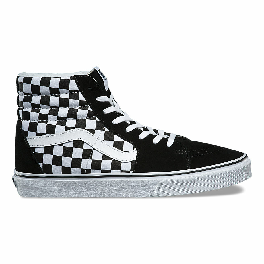 VANS Việt Nam - VANS CHECKERBOARD SK8-HI BLACK/TRUE WHITE VN0A32QGHRK