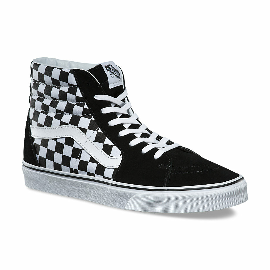 VANS Việt Nam - VANS CHECKERBOARD SK8-HI BLACK/TRUE WHITE VN0A32QGHRK