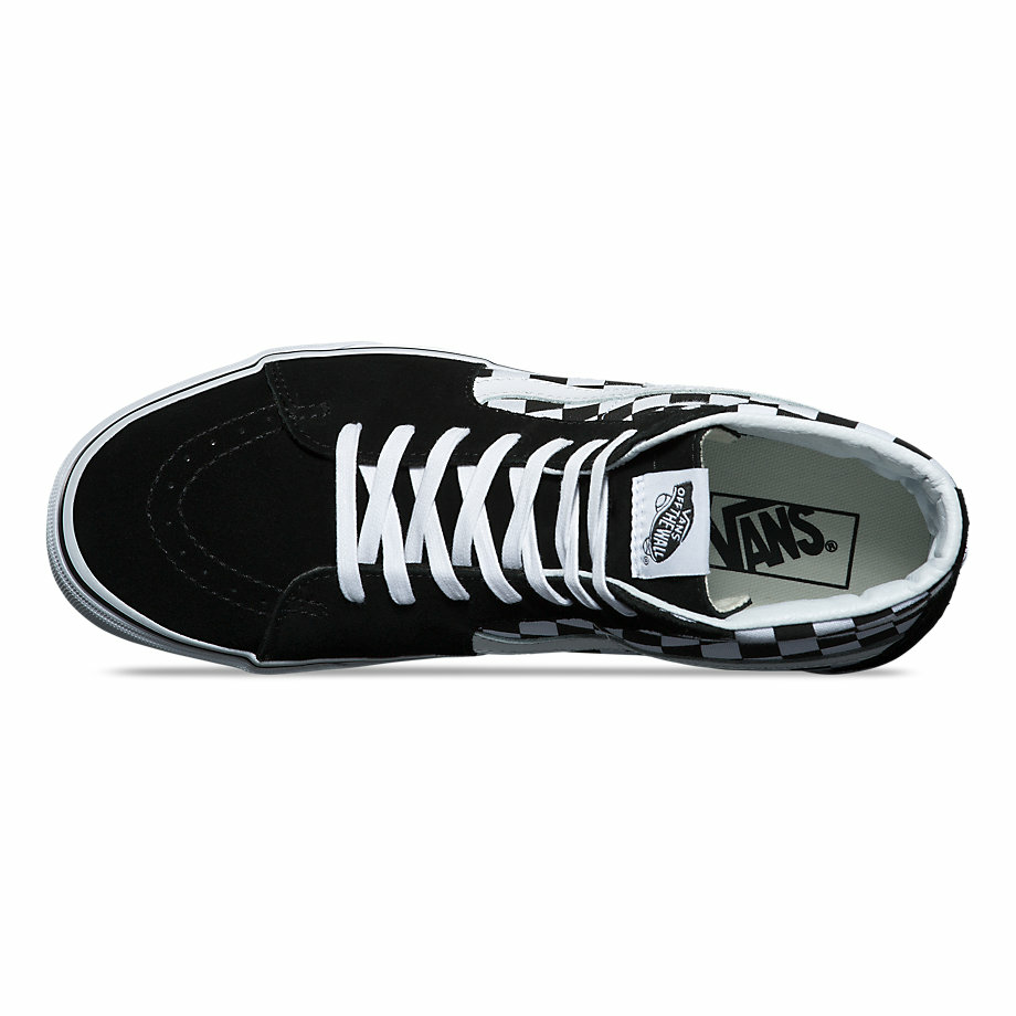 VANS Việt Nam - VANS CHECKERBOARD SK8-HI BLACK/TRUE WHITE VN0A32QGHRK